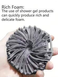 Cepillo de baño de silicona de doble cara, exfoliante corporal indoloro, cepillo de champú y masaje en uno, suave para la piel, disponible en - Multicolor - Ver 3