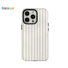 1 Stück hochwertige Anti-Drop Handyhülle, mit inspiriertem INS Design, neues modisches gestreiftes Farbschema, Dual-Layer Schutzhülle, kompatibel mit iPhone 17, 17 Pro Max, 17 Pro, 17 Air, 16, 16e, 16 Pro Max, 15, 15 Plus, 15 Pro Max, 15 Pro, 14, 14 Pro, 14 Pro Max, 14 Plus, 13, 13 Pro Max, 13 Pro, 11, 12, 12 Pro, 12 Pro Max, XS, 8 Plus, 7 und mehr - Hellgrau - Übersicht 7