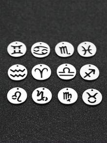 1pc Fashionable Stainless Steel Mysterious Witch Knot, Hollow Star, A-Z Letter & Zodiac Pendant Necklace, Elegant Lucky Gift For Family And Friends