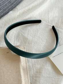 1件法式发箍，新款窄款缎面纯色发夹，优雅简约高端头饰，适合洗脸、戴头巾、做发圈等，家居美发配饰 - 彩色 - 查看 10