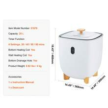 25L Large Towel Warmer Bucket,Towel Warmer With LED Screen & Bottom Heating Columns, Smart Towel Warmers With Adujustable Timer For Bathroom, Bathrobe, Blanket & Pajama, Auto Shut Off, White