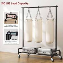 Heavy Duty Clothing Racks Hanging Clothes Rack, 43 Wide Rolling Garment Rack Metal Clothing Hanger Rack With Wheels Wardrobe Rack Coats, Shirts, Dress, Black - 黑色+單桿 - 查看 5
