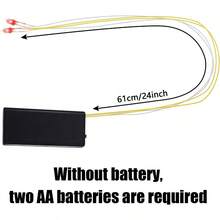 4 Pcs Halloween Glowing LED Light Up Eyes For Mask Cosplay Laser Eyes With Battery Box Battery Not Included Red Light