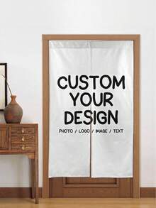 1pc Personalized Noren Doorway Hanging Panel - Customizable Polyester Door Divider Tapestry For Home Kitchen Bistro Halloween, Christmas, Thanksgiving Home Decor.