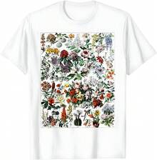 Floral Botanical Cactus Chart Flower Plant Wildflower T-Shirt
