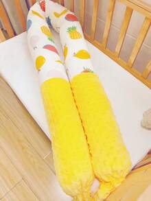 1 Stück Baby Bettschutz, Säuglings Anti-Kollisions Weichpolster, Kindersicherheitszaun, Seitenschläfer Langes Zylinder Beruhigungskissen, Abnehmbarer Langer Zylinder Rundumzaun, Baby Beinpolster, Bonbon Kissen für Kinderbett, Weiches Stoßpolster Anti-Kollisions Plüsch Kinderbettschutz