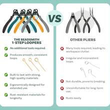 Bộ dụng cụ kìm uốn và làm trang sức - Kìm uốn chuyên nghiệp 1.5/2.25/3mm phù hợp với dây kim loại cỡ 18-26, bao gồm dụng cụ duỗi dây và khung cưa trang sức kèm lưỡi cưa, dùng để tự làm khuyên tai và vòng tay đính hạt (Lưu ý: Kích thước dây kim loại không được bao gồm) - Màu xanh lam - Xem 7