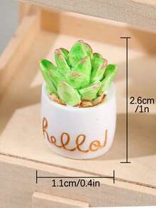 4 Stücke/8 Stücke realistische Mini-Töpfe, Miniatur-Pflanzenmodelle für Mikrolandschaftsdekoration, kleine Topfpflanzen & Grünpflanzen-Ornamente Heimdekoration Schulanfang Raumdekoration Schulmaterial