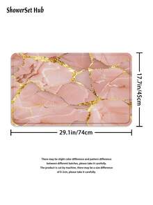 1/3/4 件粉色大理石图案现代浴帘浴室套装，防水耐磨配件，带 12 个挂钩 - 包括马桶座套、浴垫和地毯 - 非涤纶面料 - 可水洗 - 非常适合节日装饰、家居/卧室/房屋/西方装饰， - 彩色 - 查看 10