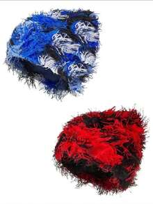 4pcs Distressed Knitted Beanie Fuzzy Winter Hats Thick Warm Beanies Snow Hats Skull For Men Outdoor Ski Knit Cap Winter Warm