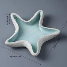 Seaside Blue Starfish Jewelry Plate