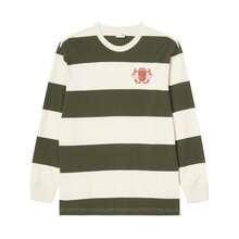 Puma 时尚条纹印花圆领长袖情侣运动T恤 63091687 - 雪白色 - 查看 1