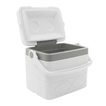 CNCEST 8.5L Insulated Ice Chest Box Portable Ice Chest Hard Cooler Box Lightweight Small Proof Ice Lunch Box With Handle Outdoor Ice Pack For Travel, Camping, Shopping (White)