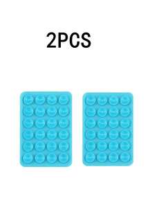 1pc Double-Sided Silicone Phone Suction Cup Accessory, Strong Suction Phone Holder, Free Sticky Mobile Phone Handle, Finger Grip, Suitable For Selfie And Video