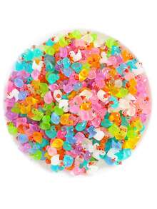 Set da 30 pezzi - Paperelle mini fluorescenti, set di giocattoli di paperelle in miniatura, paperelle in plastica realistiche, riempimento per sacchetti di gadget fluorescenti, forniture per feste