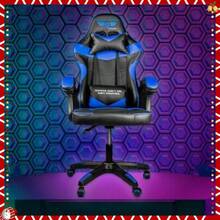 Silla Gaming Ergonómica Silla Gamer Profesional Silla de Juegos con Soporte Lumbar Silla para Videojuegos Ajustable en Altura Silla Cómoda para Largas Horas de Juego Silla Azul con Negro Diseño Moderno - por defecto - Ver 1