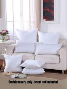 1个/2个/4个白色枕套,柔软拉绒枕套,高品质靠垫套,拉链封口,可水洗,可DIY彩绘,适用于沙发、客厅、卧室家居装饰,不含枕芯 - 白色 - 查看 5