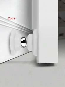 1/2/3pcs Strong Magnetic Door Stopper, Magnetic Door Stoppers For Bottom Of Door Magnetic Door Stop, Double-Sided Adhesive Tape,Decorative Matte Black Door Stopper, Noise Reduction Silicone Made, Easy Install No Drilling - Multicolor - View 17