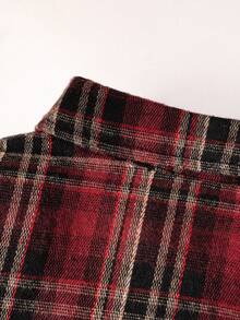 小男孩经典街头休闲红黑格子长袖衬衫