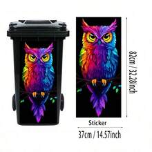 1 pieza Pegatina de cubo de basura con serie de animales divertidos, incluye pegatinas autoadhesivas de PVC con diseños de perro, jirafa, mapache y otros animales, adecuado para cubos de basura al aire libre, decoración de habitaciones, dormitorios, cocinas, paredes y decoración