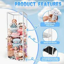 Stuffed Animal Storage Zoo Stuffed Animal Holder Space Save Vertical Stuffed Animals Storage PVC With Elastic Band And Net For Playroom Bedroom Nursery (White)