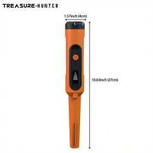 Detector de metales profesional Treasure Hunter GT130 naranja con pantalla LED de 9 modos diferentes para aventuras al aire libre, tipo puntero, IP68 impermeable, detección de 360° laterales, alimentado por batería (baterías no incluidas) - Naranja - Ver 3