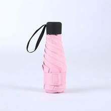 1 pièce Mini parapluie de poche pour la protection contre le soleil et la pluie, résistant aux UV, pliable et portable pour l'école, le bureau, la maison, les voyages