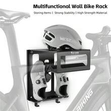 1pc Western Style Stainless Steel Wall Mounted Bicycle Rack - Multifunctional Bike Storage Rack With Painted Surface, Suitable For Hanging Sports Equipment - Multicolor - View 6