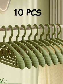 10 件高品质无缝大衣架，防滑衣架，方便家用晾衣钩
