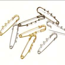 5pcs Iron 3-Hole 5-Hole Extra-Large Brooch Pins, Suitable For Brooch DIY School Office Accessories Shirts Jacket Jewelry Christmas Halloween Clothes Pin Funny Cute Teacher Gifts Costume Accessories Bag Charms