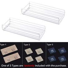 1 suport de duș, suport de depozitare montat pe perete fără perforații, suport de duș autoadeziv, raft suspendat versatil pentru articole esențiale de baie și bucătărie, accesorii pentru baie