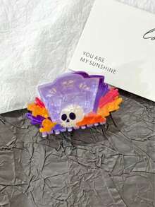 1pc Acrylic Halloween Themed Claw Hair Clip, Suitable For Decorating Hair On The Back Of The Head, Hair Accessory For Party And Street Wear Winter Hair Clutch Elegant Claw Clips