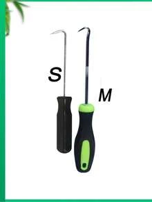 4pcs Garden Assistant Heavy-Duty Metal Weeding And Tillage Hooks - Sharp Teeth With Protective Covers. Can Effectively Remove Weeds, Stones, And Moss - A Durable Construction Tool For Garden Maintenance, Lawn Cracks, And Paving Joints -Window Screen Fastener Replacement Hook, Gasket Removal Pliers, Very Suitable For Weeding And Soil Cleaning, Paving Joint Cleaning, Weeding And Gardening Tools, Sturdy Metal Hooks - Multicolor - View 3