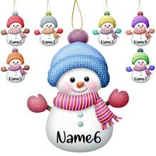 1/3/5 Pcs Personalized Acrylic Ornaments With Gold String, Custom Name Hanging Decor For Christmas Tree & Home, Ideal Festive Gifts For Family Friends Mom Dad Kids, Exquisite Customizable Ornaments For Holiday Party Decoration, High-Quality Acrylic Craft With Durable Gold Rope, Suitable For Christmas Halloween Thanksgiving Birthday Festival Decor, - Normal - View 5