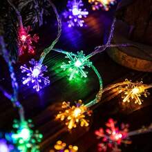 Classic Snowflake LED String Lights – Warm White, Cool White & Colorful Options For Festive Decoration Christmas Decoration XMAS Decor Christmas Tree Gift Decor Thanksgiving Wedding Home Decor Home Decor Fall Decor Autumn Decor Birthday Decorations For Gifts Party Supplies Indoor Outdoor Garden Holiday Festival Decor Halloween Decor Wall Decor Halloween Ornaments