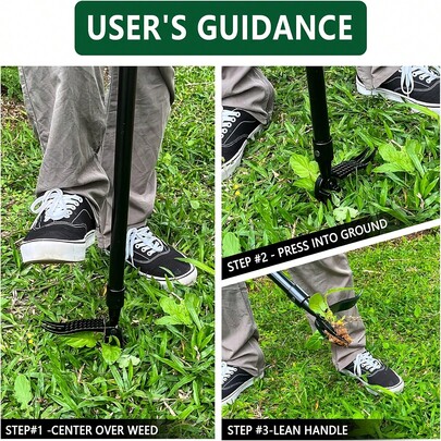 Detachable Stand Up Puller Tool With Long Handle, Dandelion Puller Tool Stand Up Heavy Duty, Garden Remover Tool Long Handle, Weeding Tools Gardening Long Handle