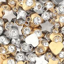 10-20 件/包不锈钢实心珠子，适用于手链、项链、手机链、DIY 珠宝吊坠 - 實心吊球 - 查看 9