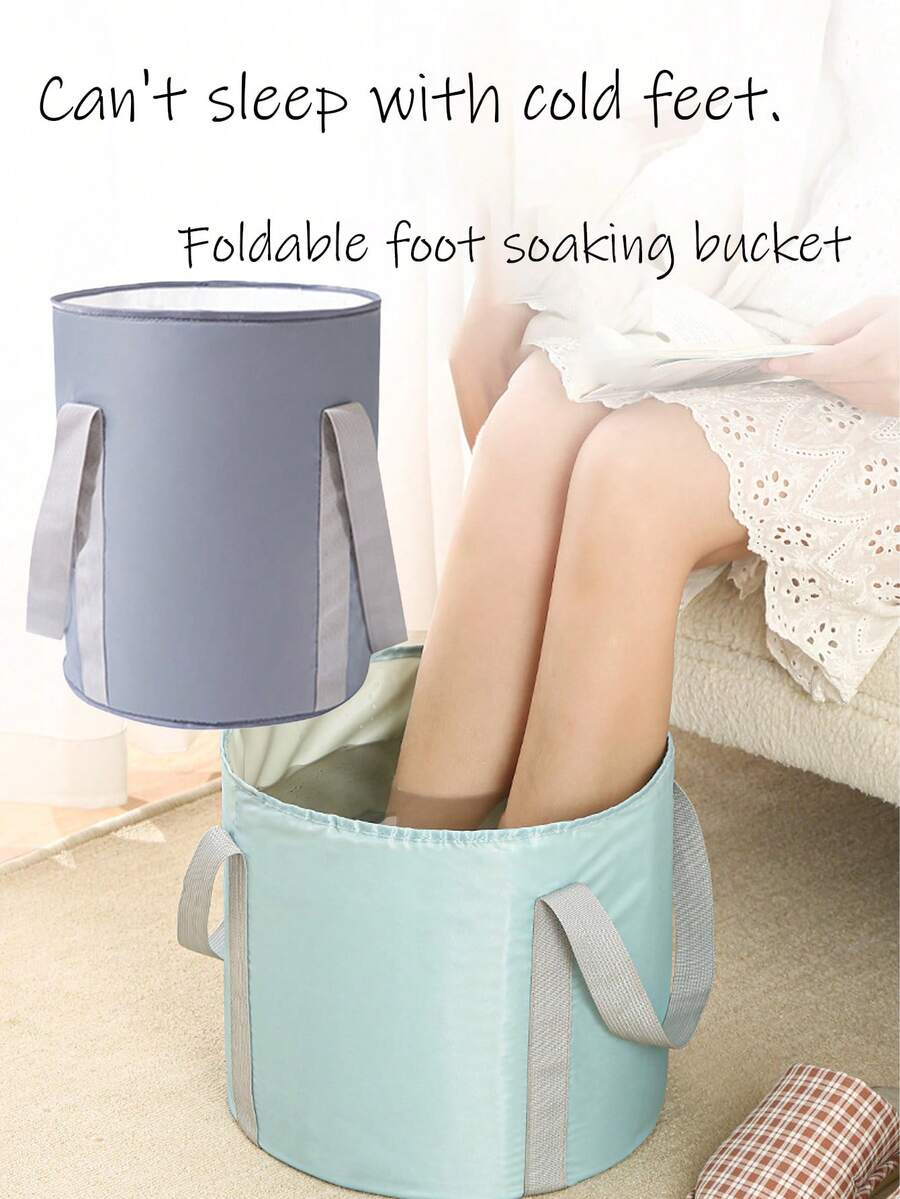 1 多功能足浴桶、足部水疗、足部护理、便携式足浴桶、适合懒人的可折叠家用足浴器、便携式足浴器、手提包设计、冬季必备品、男女通用隔热足浴袋、足浴桶、宿舍足浴桶 - 便携式足浴桶，可用于洗脸、泡脚、洗衣，旅行必备品，学生宿舍的绝佳物品。