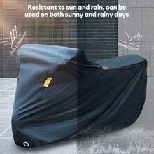 Motorcycle Rain Cover Motorcycle Sunshade Cover Waterproof Dustproof Motorcycle Cover - Negro - Ver 3