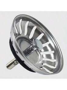 不锈钢厨房水槽滤网和塞子 - 抛光排水塞，带毛发收集器，适用于浴室和厨房排水管保护，厨房用品，厨房配件，厨房工具 - 銀色 - 查看 6