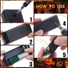 4 Pcs Halloween Glowing LED Light Up Eyes For Mask Cosplay Laser Eyes With Battery Box Battery Not Included Red Light