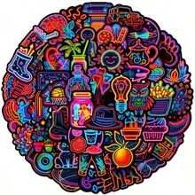 50 piezas Pegatinas neón, pegatinas geniales para portátil, monopatín, diario, cuaderno, computadora, teléfono, taza, guitarra, decoración de equipaje, pegatinas impermeables y coloridas para adolescentes y adultos - Juguetes de Stitch, juguetes de viaje, juguetes de aula Fidget, juguetes de baño mini, papelería navideña, pelota antiestrés, regalos de cumpleaños, regalos de Navidad, regalos de Halloween, regalos de Nochebuena, regalos perfectos, regalos, juguetes, juegos