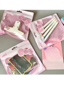 10/20/30/50 piezas Bolsas reutilizables con estampado de Hello Kitty para caramelos/snacks, adecuadas para Navidad, Halloween, fiestas y cumpleaños - Bolsas para caramelos, cajas de regalo de Halloween, bolsas de regalo pequeñas, recuerdos de fiesta, almacenamiento con tema, empaque lindo, material duradero, diseño ligero, bolsas organizadoras de artículos pequeños, suministros de fiesta, planificación de eventos