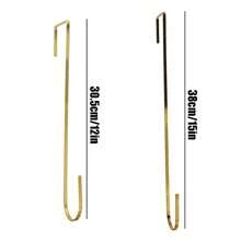 1 pezzo Gancio in ferro robusto per ghirlande da appendere alla porta d'ingresso - Design alto per esterni, ganci neri per decorazioni natalizie, pasquali e di Capodanno, decorazioni durevoli per ghirlande e fiori sulla porta, ghirlande natalizie per la porta d'ingresso, design elegante del gancio, lavorazione in materiale di qualità