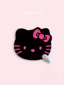 Sanrio 1 pièce Dessous de verre Hello chat, base en caoutchouc antidérapante, tissu doux, thème de dessin animé, base antidérapante, style amusant, set de dessous de verre, fournitures pour fête de Noël, dîner en famille
