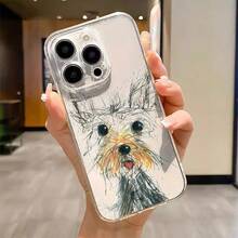 Carcasa transparente con estampado de lindo patrón de cachorro para iPhone 16, 15, 14, 13, 12, 11, PLUS Pro max, resistente al desgaste y a la caída, versátil en moda, regalo sorpresa para niñas. - Color mezclado 1-472 - Ver 2