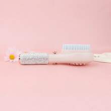 1pc Rhinestone Decor Detangling Comb, Lightweight Luxury Expandable Anti-Static Hair Brush, Self-Cleaning Magic Comb