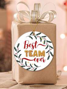 Bestes Team aller Zeiten 2025, runde Acryl-Weihnachtsbaum-Ornamente, Weihnachtsdekoration für Zuhause, Weihnachtsbaum-Hängedekoration, Geschenk für Kollegen und Freunde, Wertschätzung für Kollegen, Dankeschön-Geschenke, Freundschaftsgeschenke für Arbeitskollegen