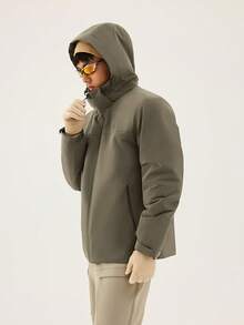 TECTOP Men's Outdoor Padded Coat, Autumn/Winter, Zipper Pockets, Waterproof, Windproof, Warm, Hooded, Soft & Comfortable