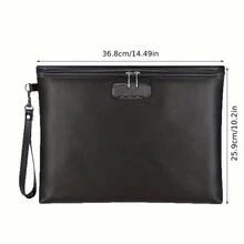 حقيبة وثائق مقاومة للحريق، حقيبة مقاومة للماء لحفظ الأموال، كيس حفظ آمن للنيران مع سحاب لملفات النقدية المنزل والمكتب